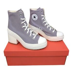 Converse Chuck 70 De Luxe Heel Mauve Stone Grey Purple Platform Sneaker 10.5